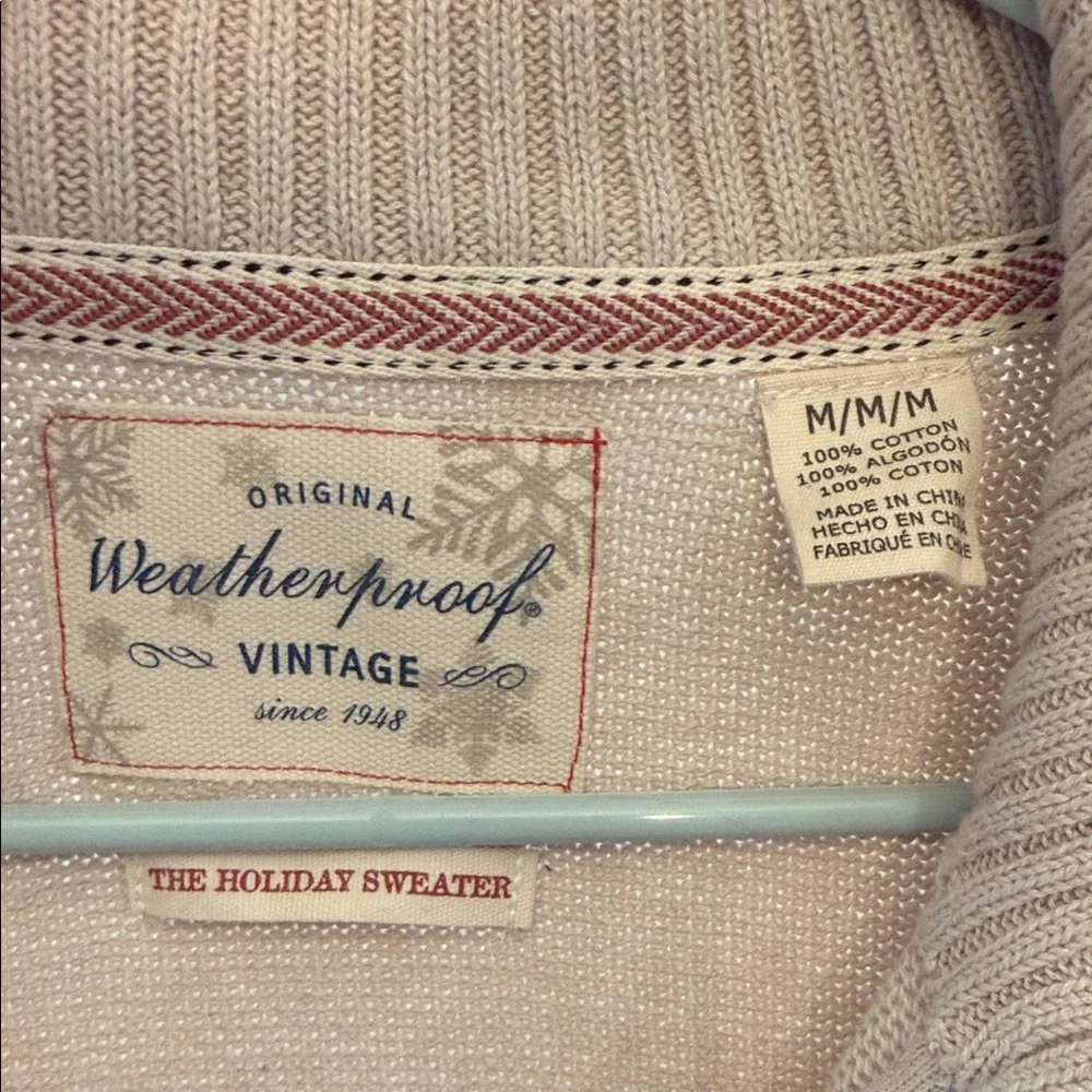 Weatherproof Vintage sweater in cream with red trim - Picture 2 of 5